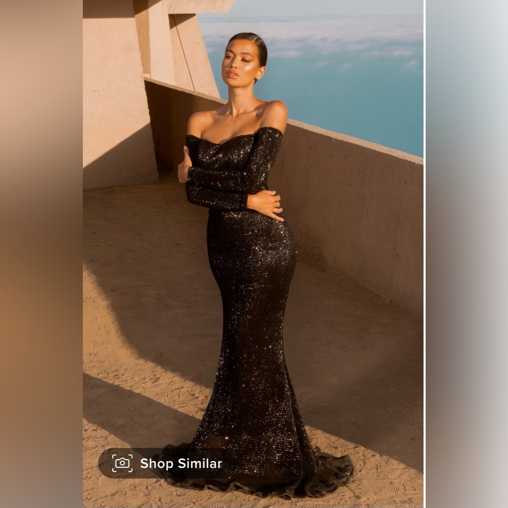 Black Sequence Gown